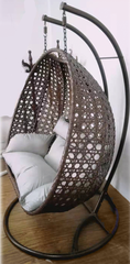 Egg chair two person rattan swing (inside/outside)